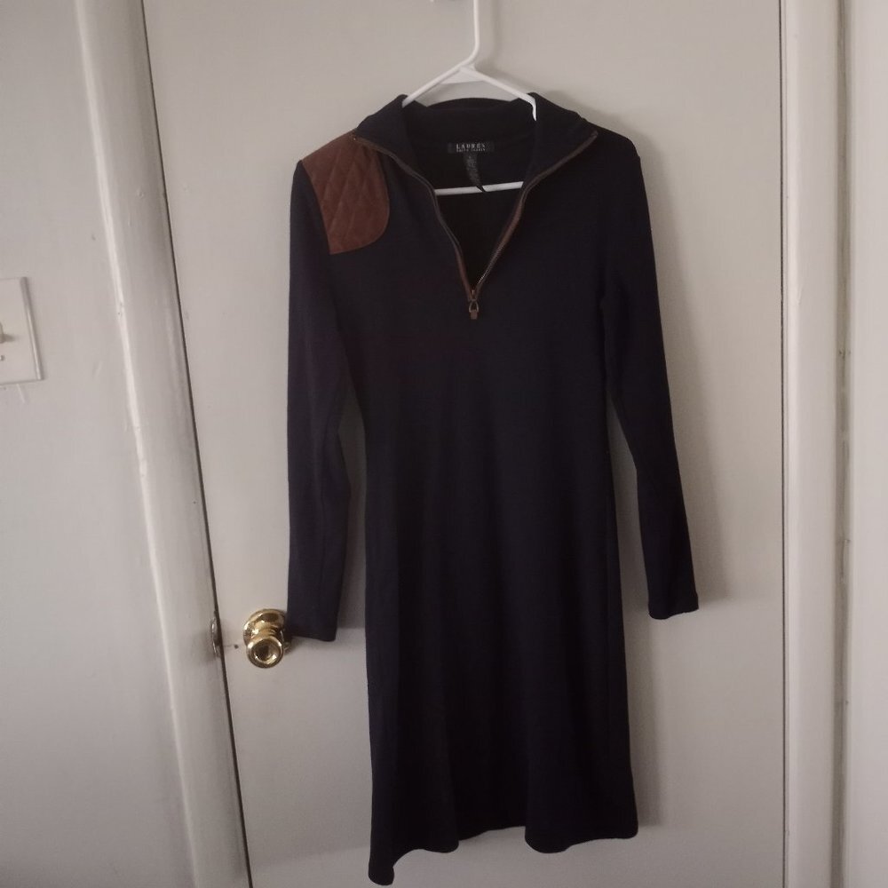 Lauren Ralph Lauren Navy Long Sleeve Dress